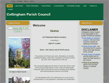 Tablet Screenshot of cottinghamparishcouncil.org.uk